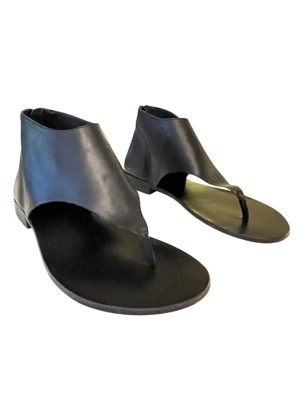 Free People Uma Black Leather Thong Sandal Size 7.5 NEW